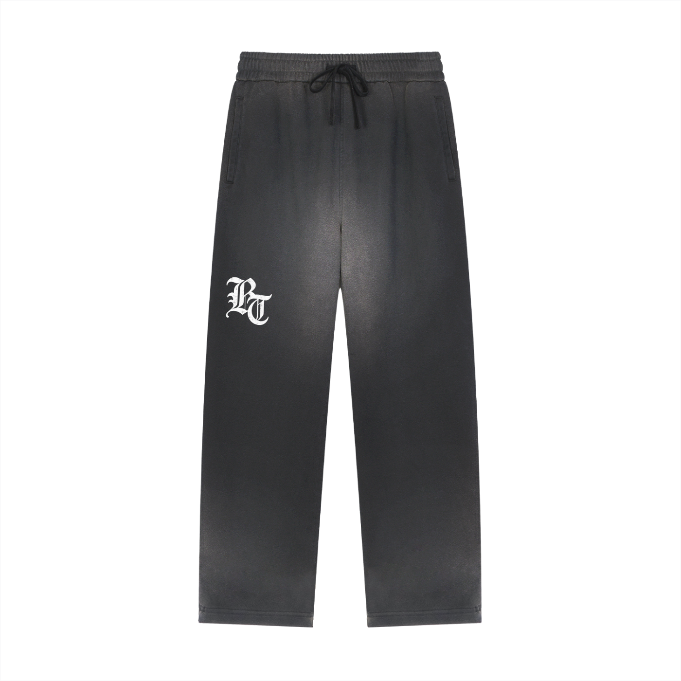 Sun Fade Raw Edge Straight-Leg Sweatpants