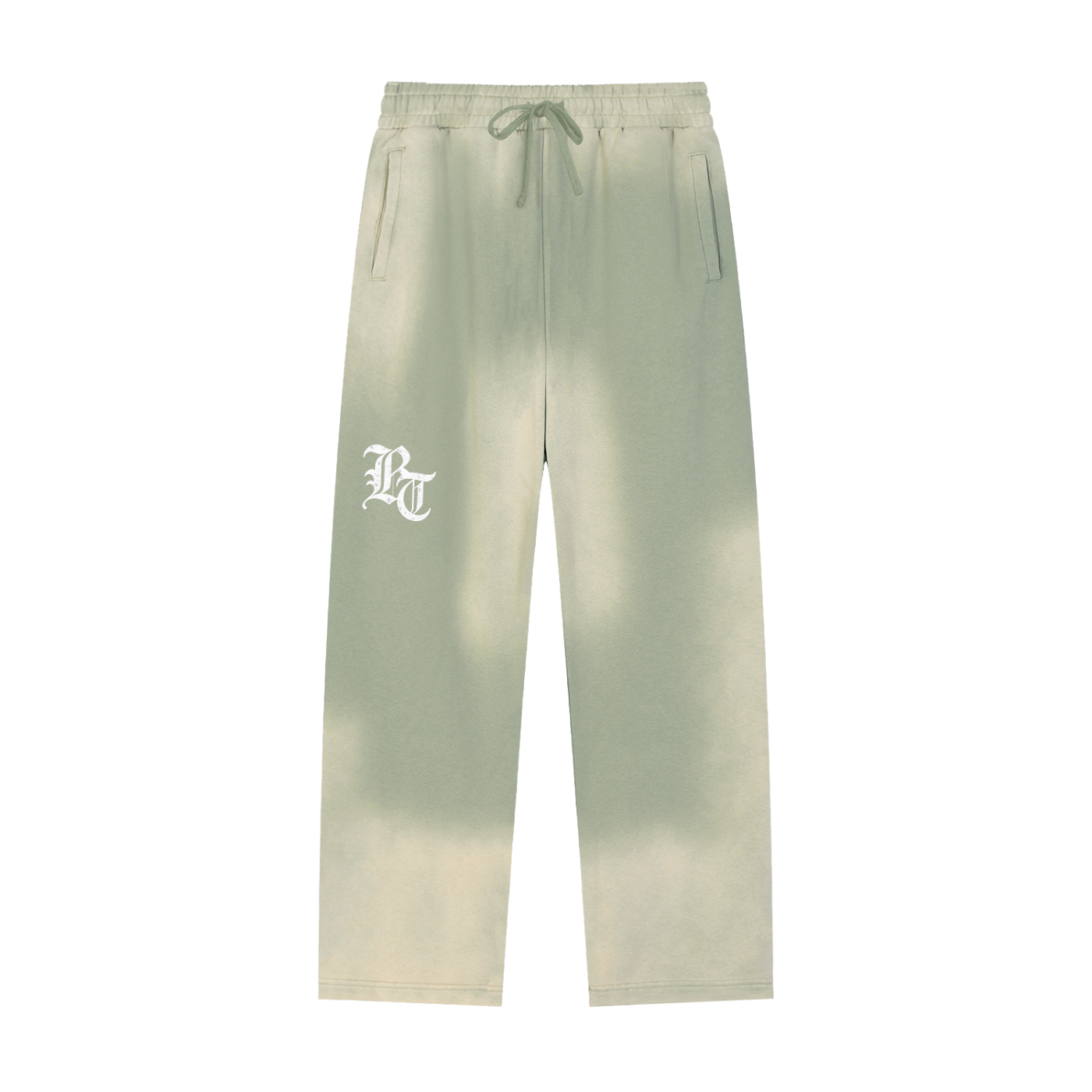 Sun Fade Raw Edge Straight-Leg Sweatpants