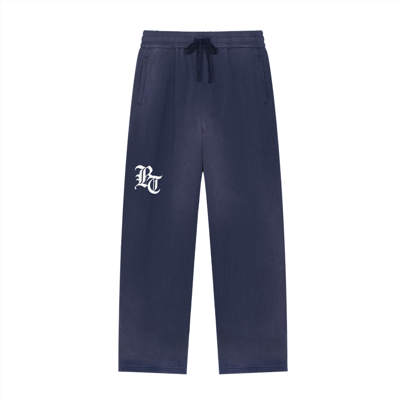 Sun Fade Raw Edge Straight-Leg Sweatpants