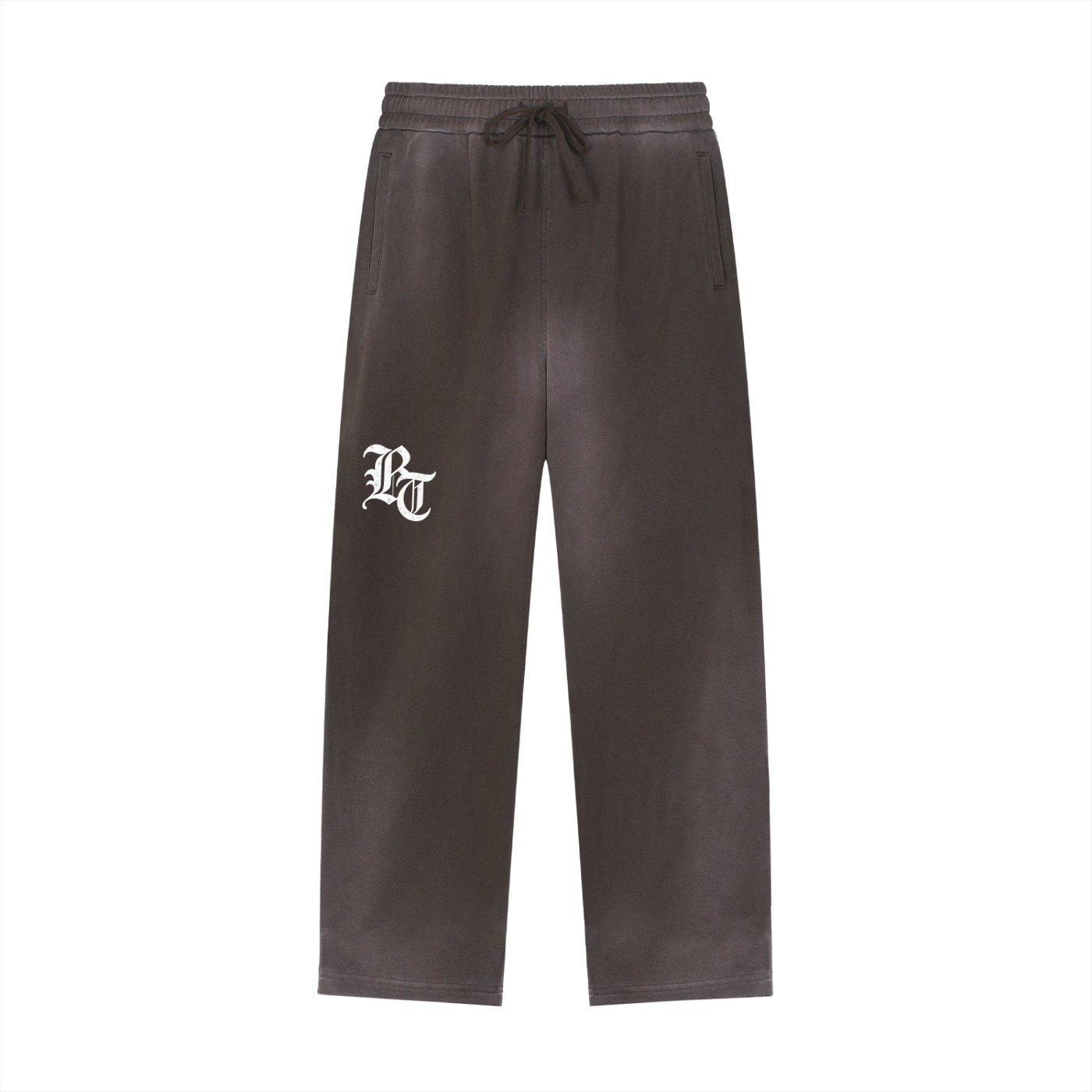 Sun Fade Raw Edge Straight-Leg Sweatpants